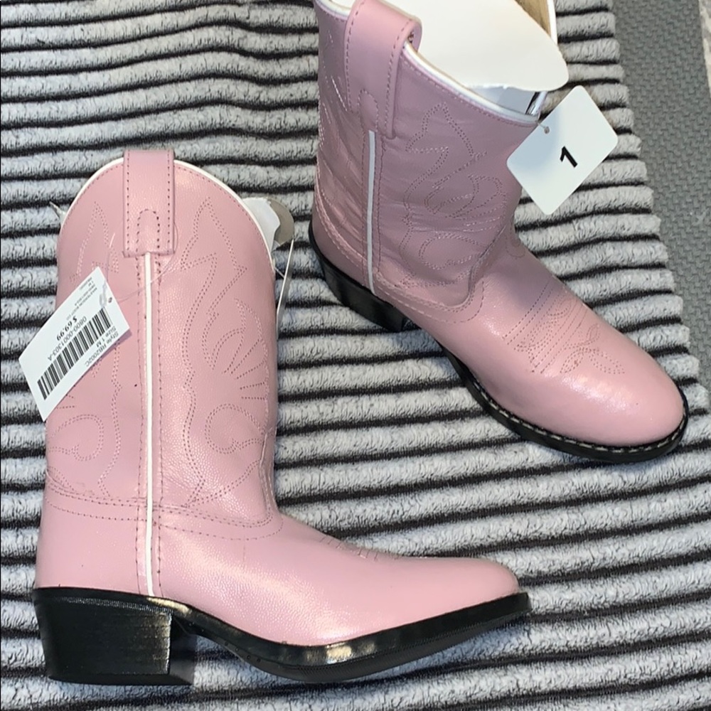 NWT Baby Pink Girls Cowboy Boots